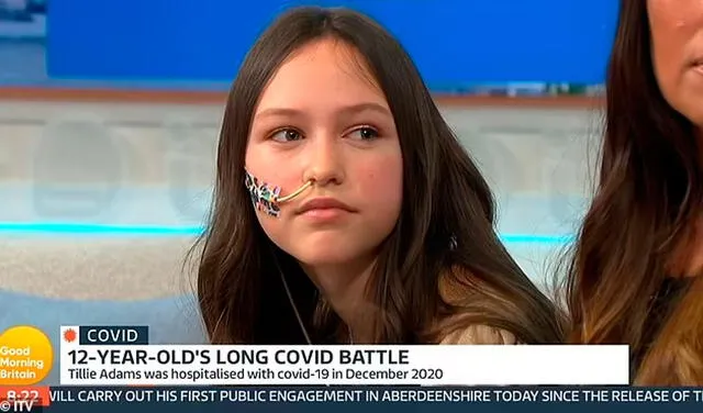 El calvario de Tillie Adams, la niña de 12 años que padece ‘COVID largo’ desde hace 2 años