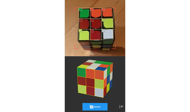 Tendrás que tomarle una foto a una cara del cubo de Rubik. Foto: Google Play