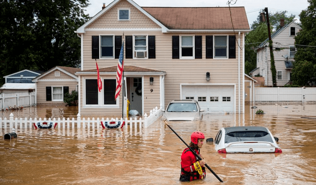 Inundación por huracán Henri en Estados Unidos