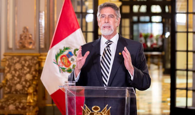 Francisco Sagasti informó a la población de la compra de vacunas para el Perú. Foto: Presidencia Perú.