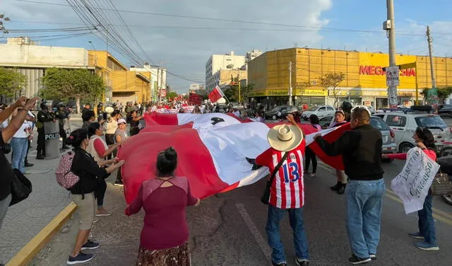 Diversos colectivos de la sociedad civil participaron con banderas del Perú