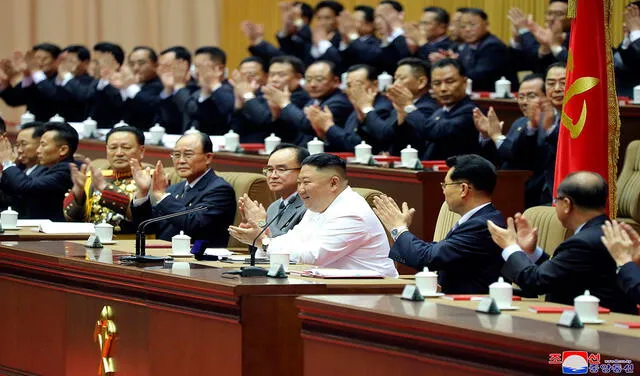Kim Jong-un cerró una conferencia de secretarios de las células del Partido de los Trabajadores de Corea del Norte. Foto: AFP/KCNA