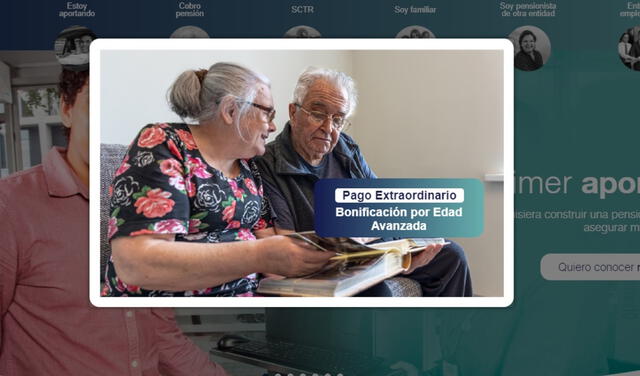 Página principal para acceder al bono BEA