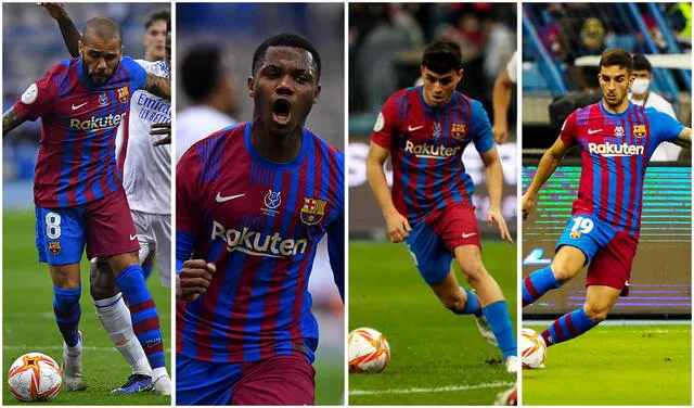 Los cuatro jugadores del Barcelona apuntan a ser titulares cuando agarren más ritmo de juego. Foto: composición/ AFP/ FC Barcelona