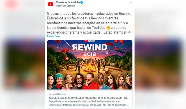 YouTube viral: cancelan para siempre el YouTube Rewind, debido a la cantidad de dislikes del anterior