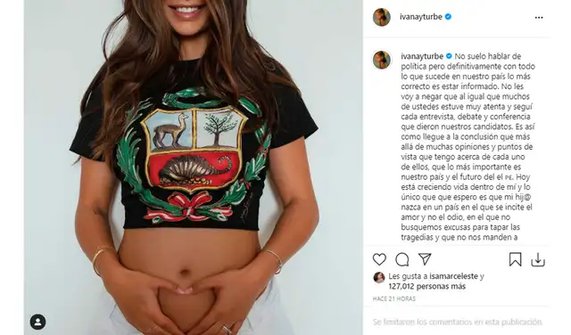 6.6.2021 | Post de Ivana Yturbe sobre lo que espera tras las elecciones presidenciales. Foto: Ivana Yturbe / Instagram 6.6.2021 | Post de Ivana Yturbe sobre lo que espera tras las elecciones presidenciales. Foto: Ivana Yturbe / Instagram