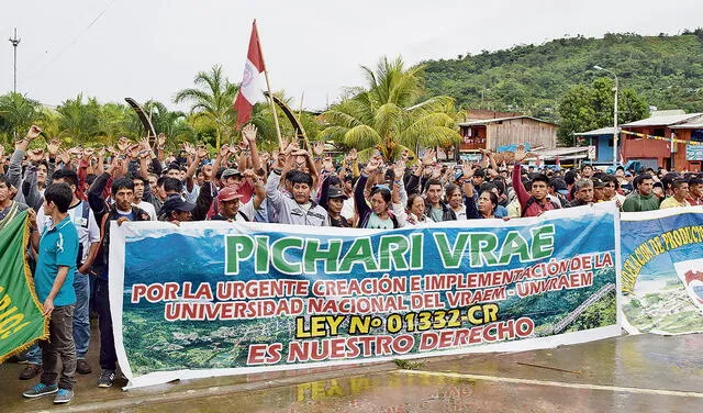 Vínculos. Cocaleros del Vraem afirman que congresista Bermejo les ha prometido una ley propia. Foto: difusión