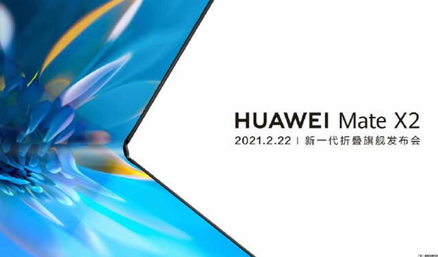 La presentación del Mate X2 está programada para el 22 de febrero. Foto: Huawei