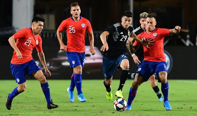 El último duelo entre Chile y Argentina fue un amistoso en 2019 que terminó 0-0. Foto: AFP