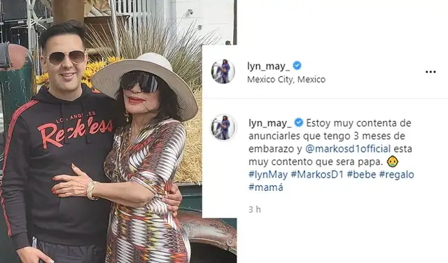 8.8.2021 | Post de Lyn May anunciando su embarazo. Foto: captura Lyn May / Instagram 8.8.2021 | Post de Lyn May anunciando su embarazo. Foto: captura Lyn May / Instagram