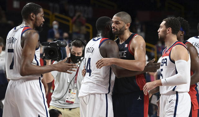 Francia jugó su tercera final de baloncesto en unos Juegos Olímpicos. Foto: AFP