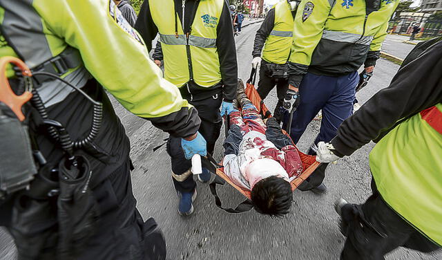 Heridos. Las autoridades reportaron más de 200 heridos en once días de protestas en todo el país. Foto: EFE