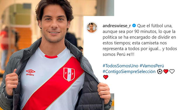 3.6.2021 | Post de Andrés Wiese  previo al encuentro Perú - Colombia. Foto: Andrés Wiese / Instagram