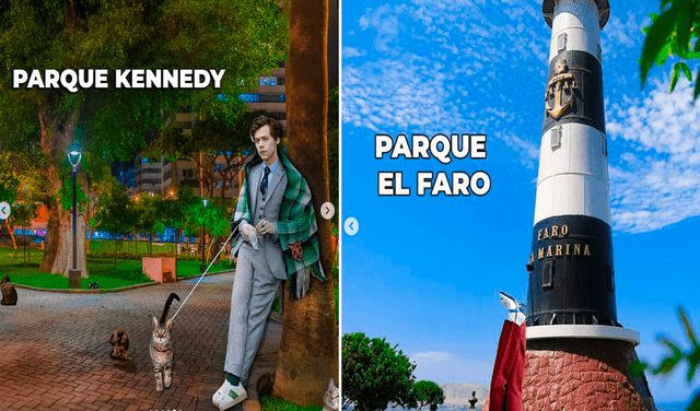 La Municipalidad de Miraflores utilizó la foto del cantante para promocionar los lugares turísticos del distrito. Foto: composición LR/captura de Facebook/ Munimiraflores