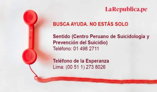 Líneas de prevención del suicidio.