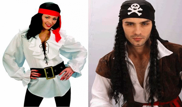 Disfraces de pirata para mujeres y hombres. Foto: Un Como
