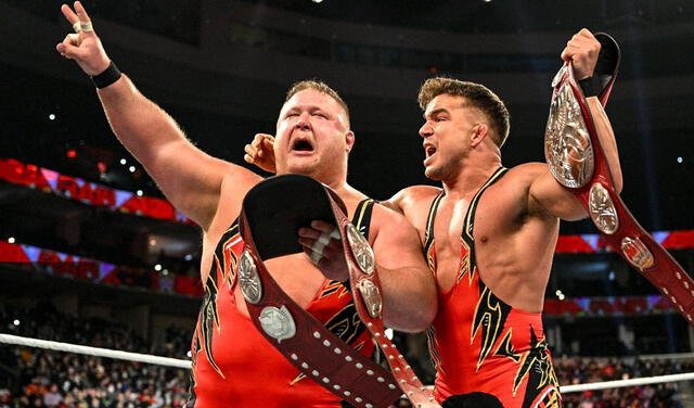 Los Alpha Academy, Gable y Otis, son los nuevos campeones en parejas de Raw. Foto: WWE
