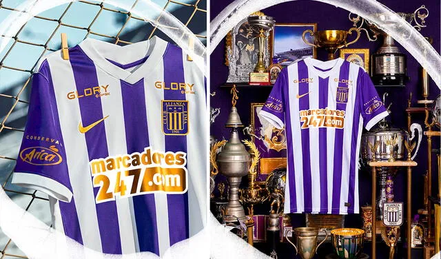 Así se ve la nueva camiseta blanquimorada de los íntimos. Foto: Alianza Lima