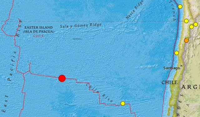 No hay peligro de tsunami tras sismo en Isla de Pascua. Foto: USGS
