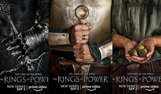 El señor de los anillos: los anillos de poder, nuevos posters. Foto: composición/Amazon Prime Video
