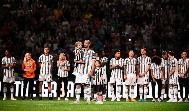 Giorgio Chiellini jugó por última vez con la Juventus ante su afición en Turín. Foto: AFP