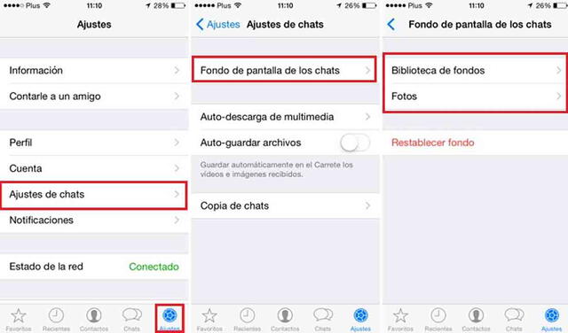 Poner fondo en un chat de WhatsApp en iPhone