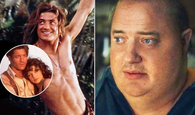 Brendan Fraser busca una segunda oportunidad con la última película de Darren Aronofsky. Foto: composición LR / Disney / A24