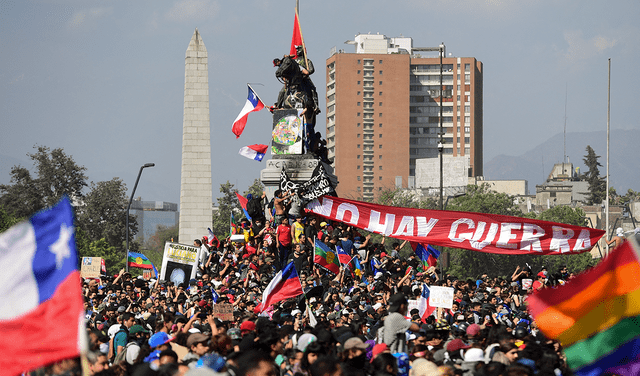 Las protestas durante el estallido social de 2019.Foto: AFP