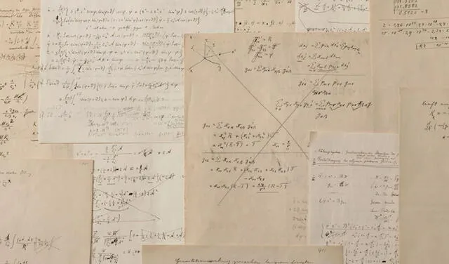 Manuscrito de Einstein. Foto: Christie's Images Limited 2021