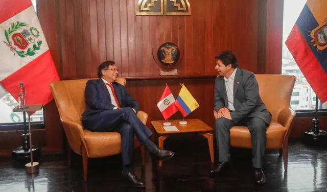 Pedro Castillo se reunió con el presidente de Colombia, Gustavo Petro, en su visita a Lima por el XXII Consejo Andino de Naciones (CAN)