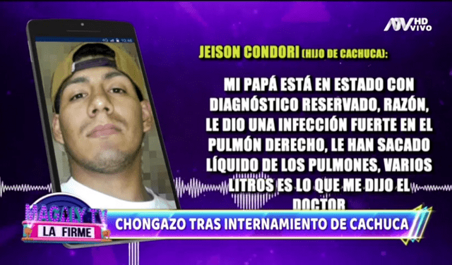Jeison Condori reveló cuál es la enfermedad que tiene Cachuca.