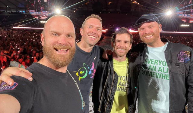 Integrantes de Coldplay emocionados por el afecto de su público peruano. Foto: Coldplay/Instagram
