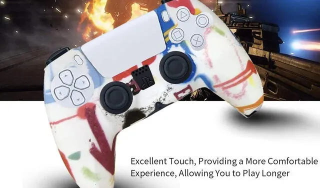 Funda para mando de PlayStation 5 TUTUO. Foto: Topes de Gama Funda para mando de PlayStation 5 TUTUO. Foto: Topes de Gama