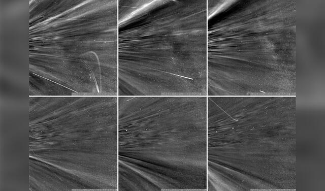 Estructuras magnéticas de la corona solar captadas por Solar Parker durante su octavo sobrevuelo en el Sol. Fotos: NASA