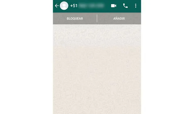 WhatsApp te da la opción de añadir ese número o comunicarte con él sin agendarlo. Foto: La República