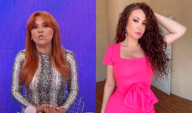 Magaly Medina respondió a Janet Barboza tras hablar de su matrimonio con Alfredo Zambrano. Foto: composición captura ATV, Janet Barboza/Instagram.