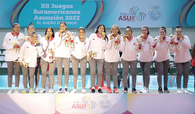 Selección peruana de vóley campeona los Juegos Suramericanos 2022.