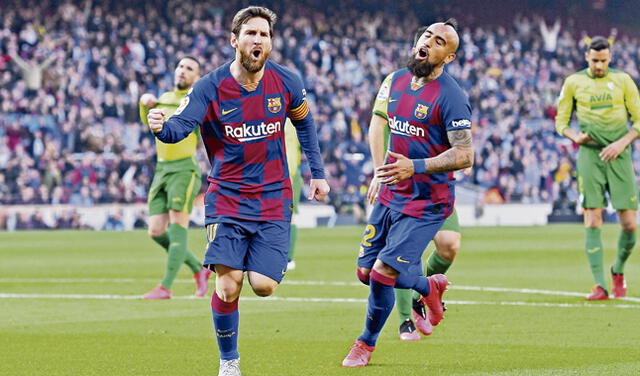 Ídolo. Messi llevó al ‘Barza’ de vuelta a la punta de la Liga.