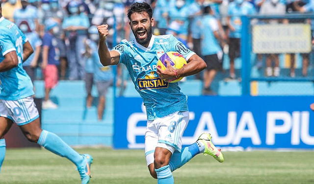 Leandro Sosa anotó su primer gol con Cristal en la segunda fecha del Torneo Apertura de la Liga 1 2022. Foto: Twitter @LigaFutProf