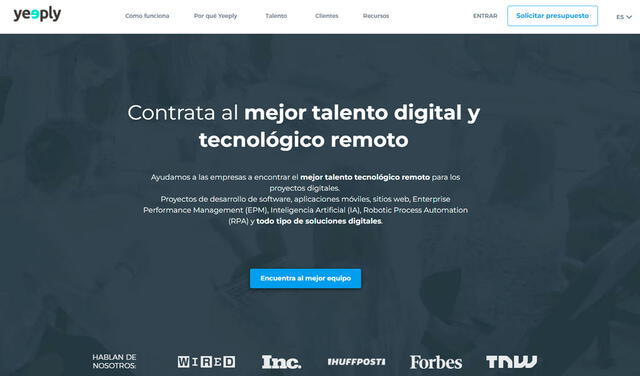 Yeeply sirve principalmente a los desarrolladores de aplicaciones móviles y web. Foto: captura