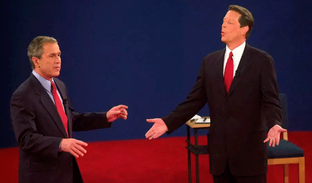 La elección presidencial del año 2000, entre George W. Bush y Al Gore, se definió con los votos de Florida. Foto: AFP