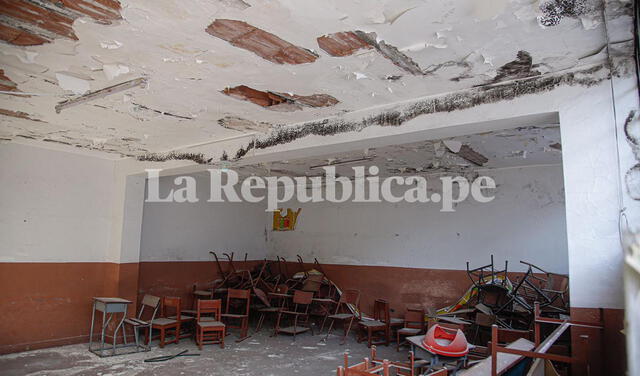 Así se encuentra el plantel que alberga a más de 400 estudiantes del nivel primaria y secundaria. Foto: Rodrigo Talavera/La República