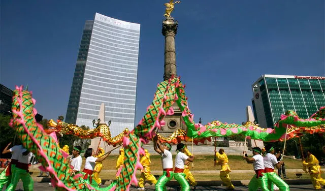 La Ciudad de México alberga una de las celebraciones más coloridas del Año Nuevo chino en Latinoamérica. Foto: AFP