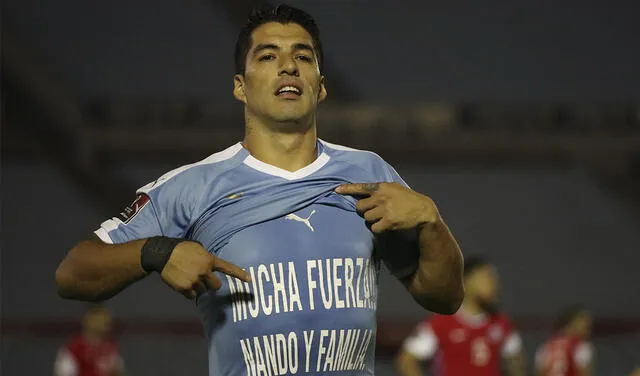 Luis Suárez es el anotador absoluto de la selección uruguayo con 63 goles. Foto: AFP