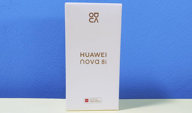Parte frontal de la caja del Huawei Nova 8i