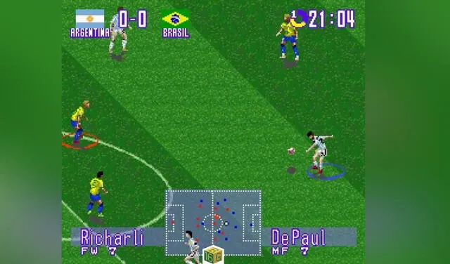 Pase de Rodrigo De Paul. Foto: 16 Bit Goal / Instagram