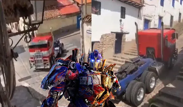 Transformers: rise of the beasts se grabó en Cusco. Foto: composición/@oapaza13/Twitter