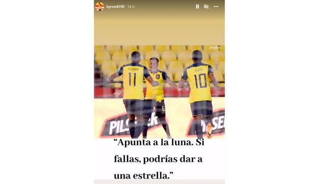 Byron Castillo publicó mensaje en sus redes sociales. Foto: captura de Instagram