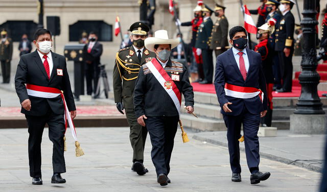 Pedro Castillo resaltó el trabajo de las Fuerzas Armadas y policiales al interior del país. Foto: Presidencia Perú