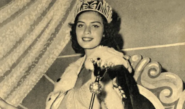 Gladys Zender recibe la corona de Miss Universo. Foto: Archivo LR